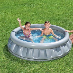 Space Ship Inflatable Blow Up Kids Swimming Pool Small Kiddie Backyard